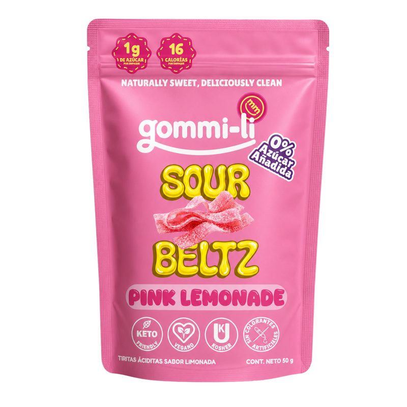 Sour Beltz Pink Lemonade Tiritas acidas sabor Limonada Rosa