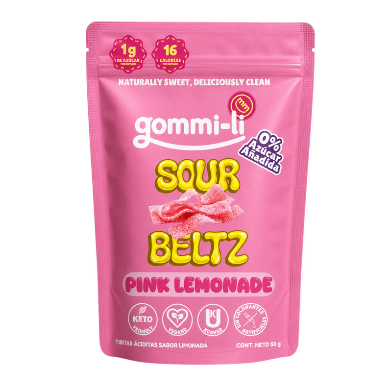 Sour Beltz Pink Lemonade Tiritas acidas sabor Limonada Rosa